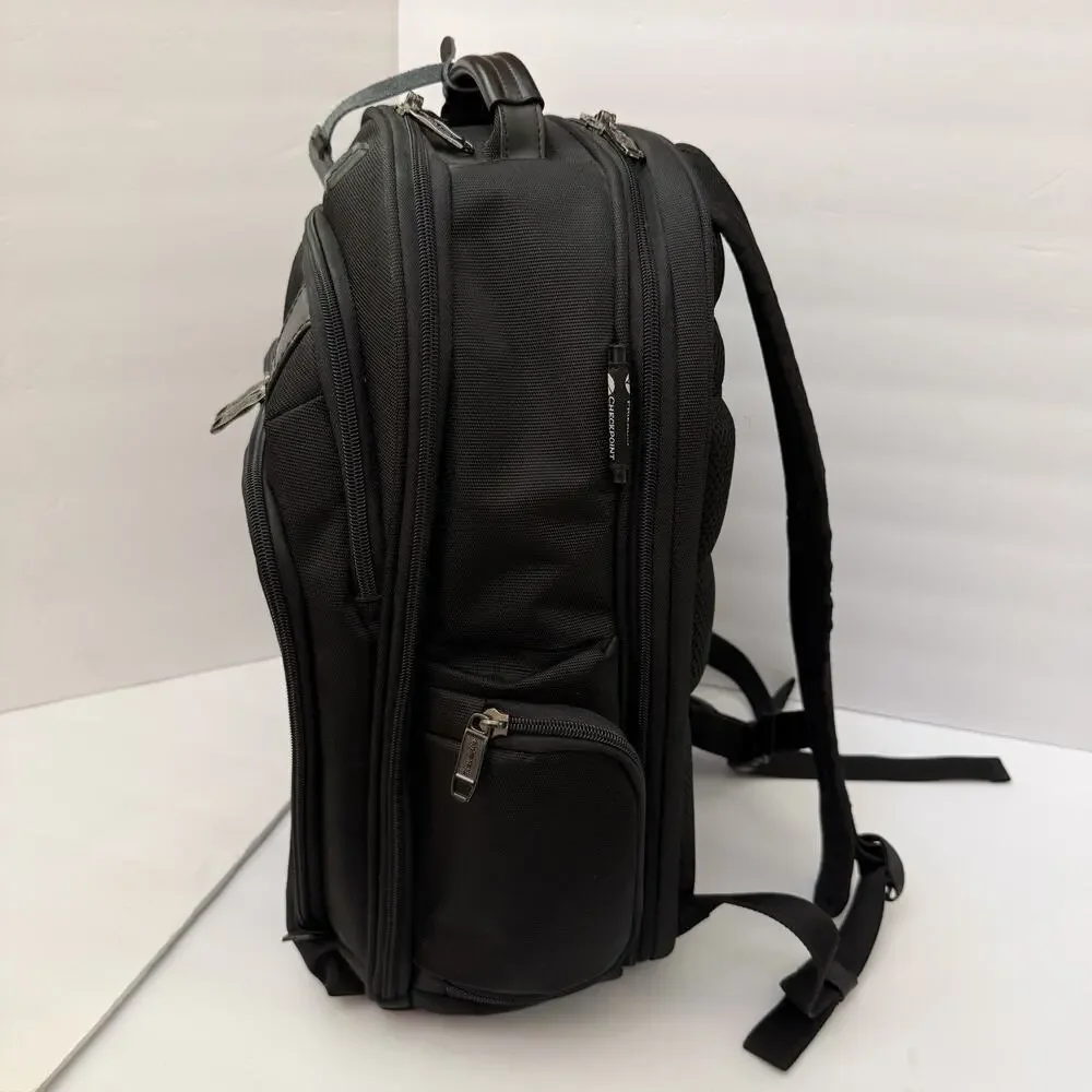 Travelpro Crew Executive Choice 2 Backpack Laptop RFID USB Leather Trim Like New